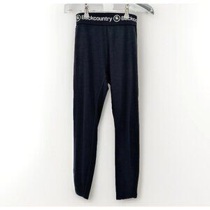 Backcountry Spruces Mid-Weight Merino 3/4 Base Layer Bottoms Black sz XS Women's